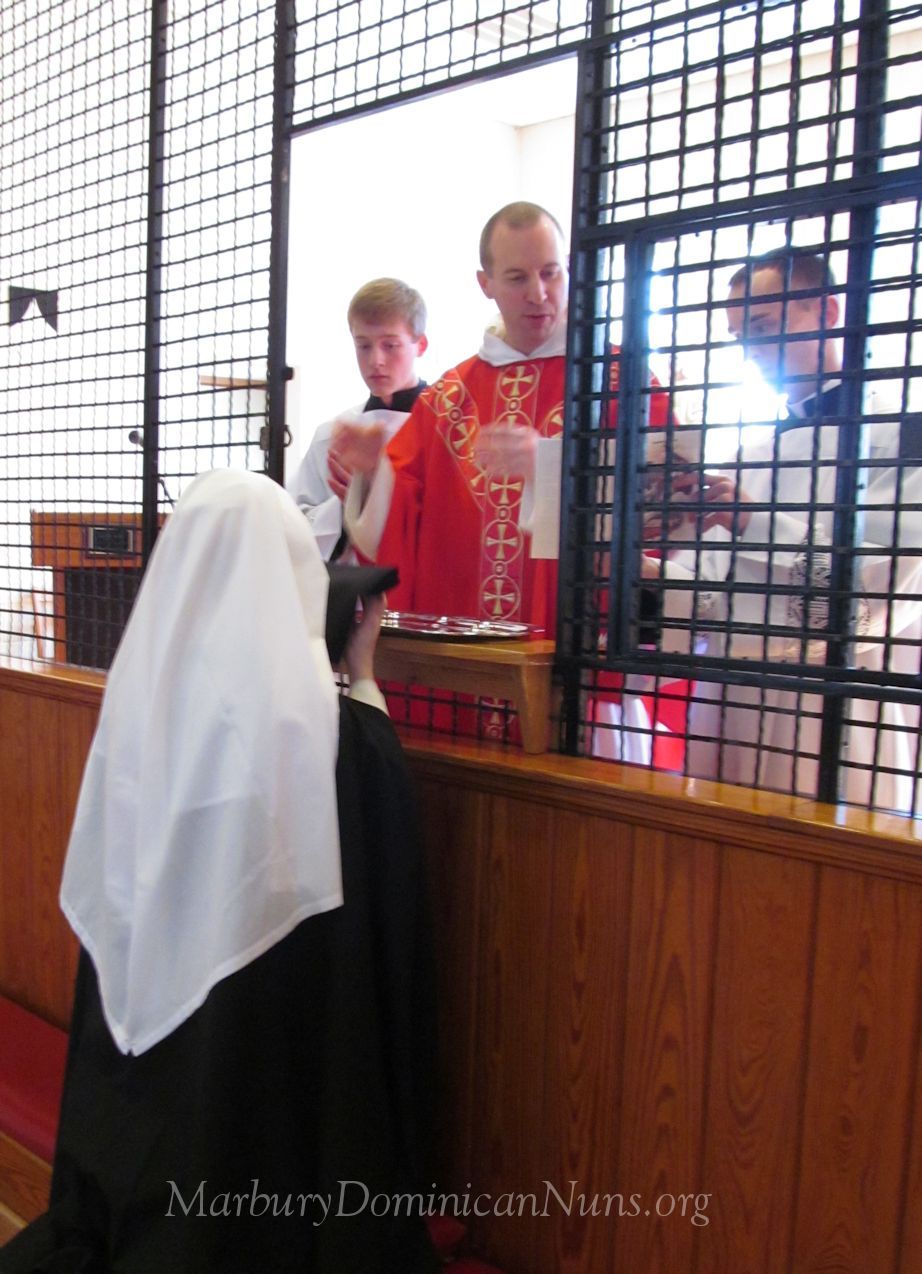 Photo of Dominican novice at Profession Mass