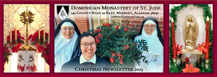 Christmas Dominican nun Newsletter header