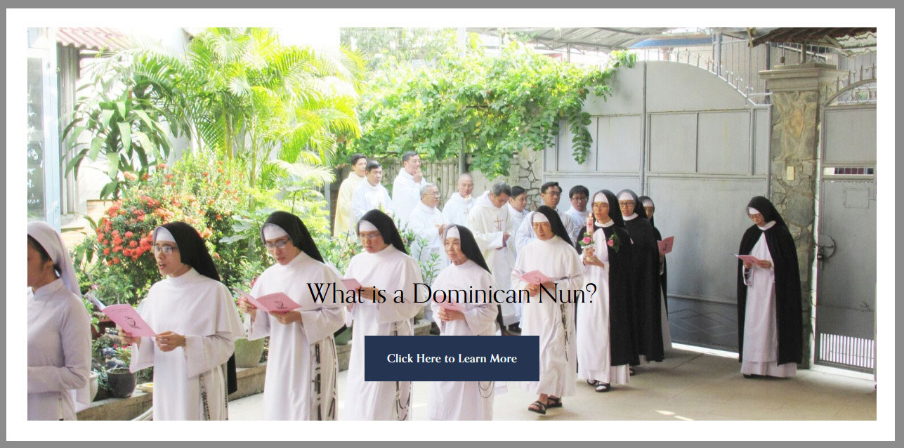 Screen shot from Dominican Nuns website showing Vietnamese Dominican nuns.